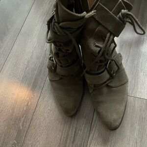 Splendid Women's Olive Lace-Up Boots
